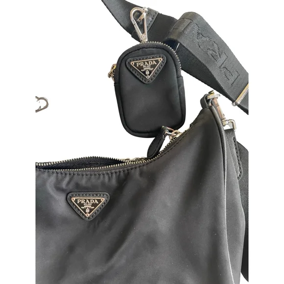 Authentic PRADA RE-Edition 2005 Shoulder Bag 1BH204 Black Nylon #36634584 - Picture 9 of 15